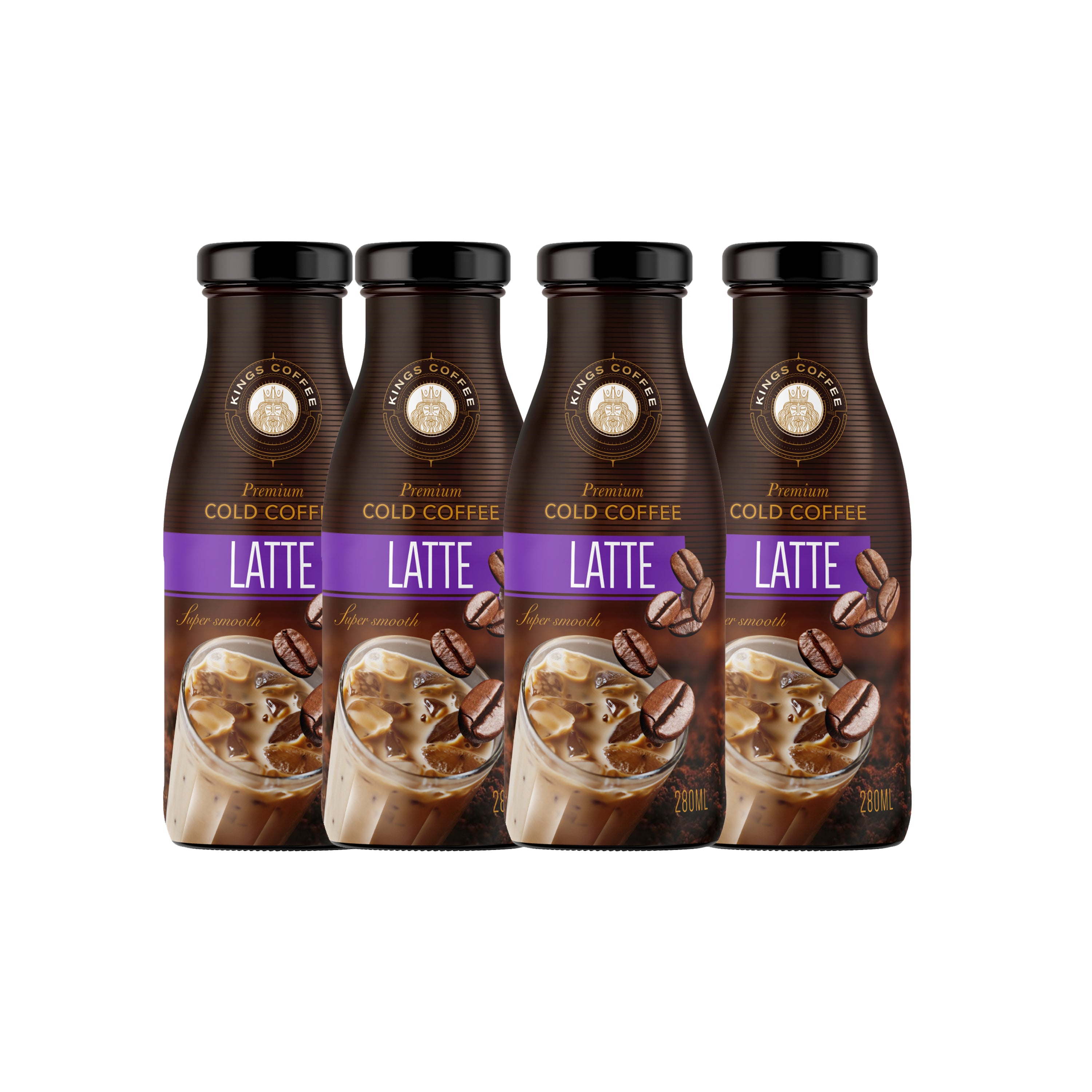 Kings Coffee Latte Super Smooth 280 ml x 4