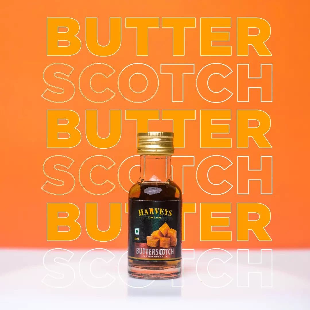 Harveys Flavouring Essence Vanilla, Chocolate, Mango, Butterscotch Pack of 4(28ml x 4 )