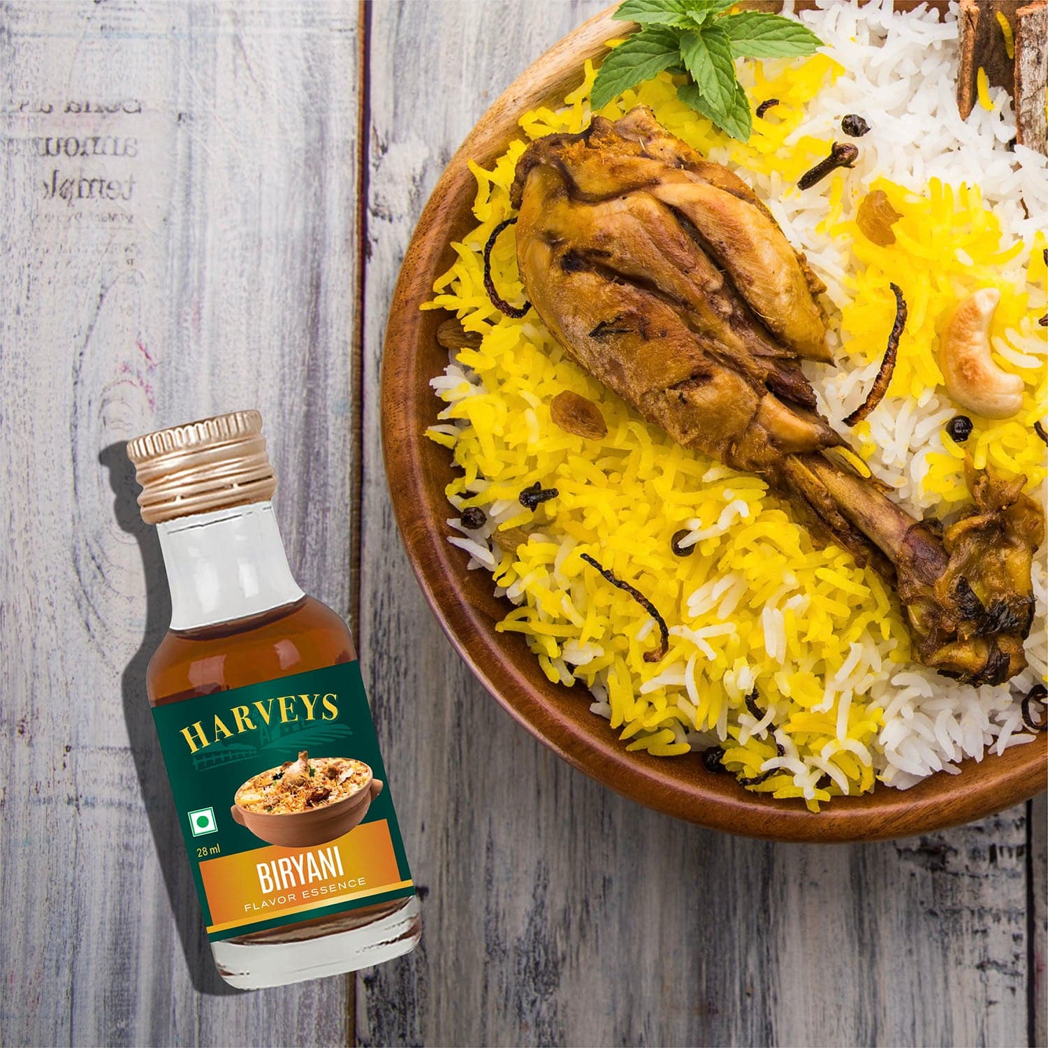 Harveys Flavouring Essence Biryani, Kewra, Saffron, Cardamom Pack of 4 (28 ml x 4)