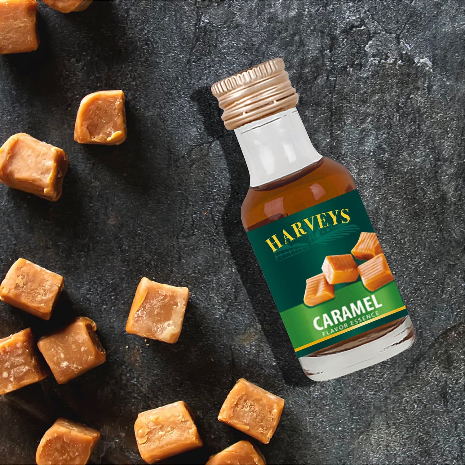 Harveys Flavour Essence  Vanilla, Rose, Butterscotch, Strawberry Pack of 4 (28 ml x 4)